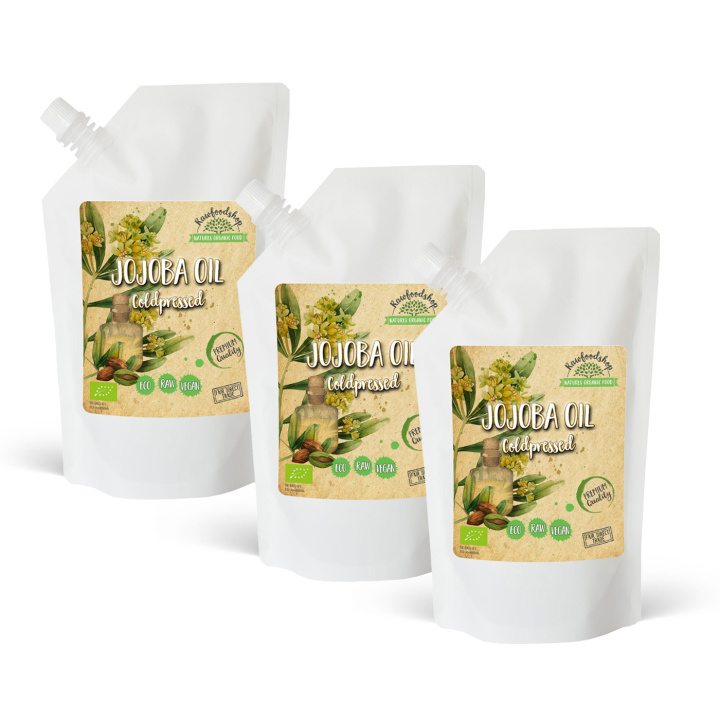 Jojobaolie ØKO 500 ml x 3 pakker i gruppen Hud & Krop / Naturlig DIY / Vegetabilske Olier hos Rawfoodshop Scandinavia AB (5041233-SET3)
