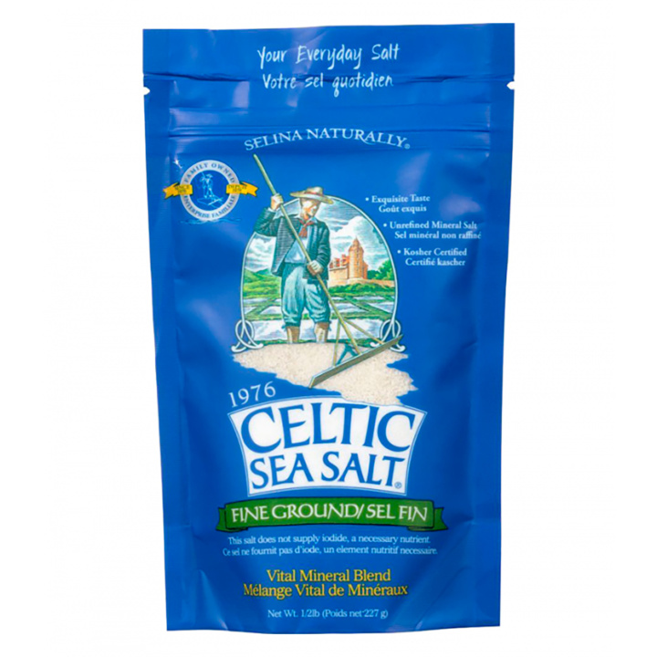 Celtic Sea Salt Finmalet 227g i gruppen Råvarer & Drikke / Spisekammer / Krydderier & Salt hos Rawfoodshop Scandinavia AB (522)