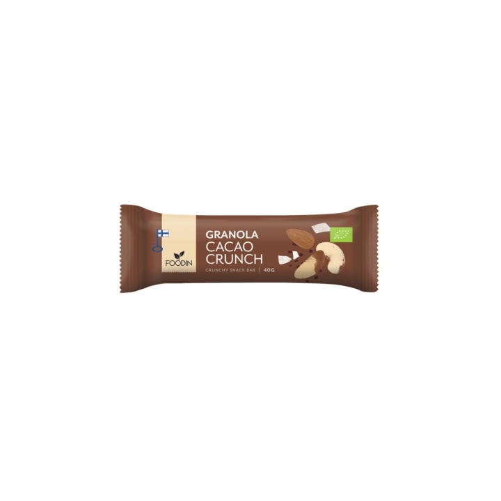 Granolabar Kakao Crunch ØKO 40g i gruppen Råvarer & Drikke / Slik & Chokolade / Chokolade og Bars hos Rawfoodshop Scandinavia AB (6430048233797)