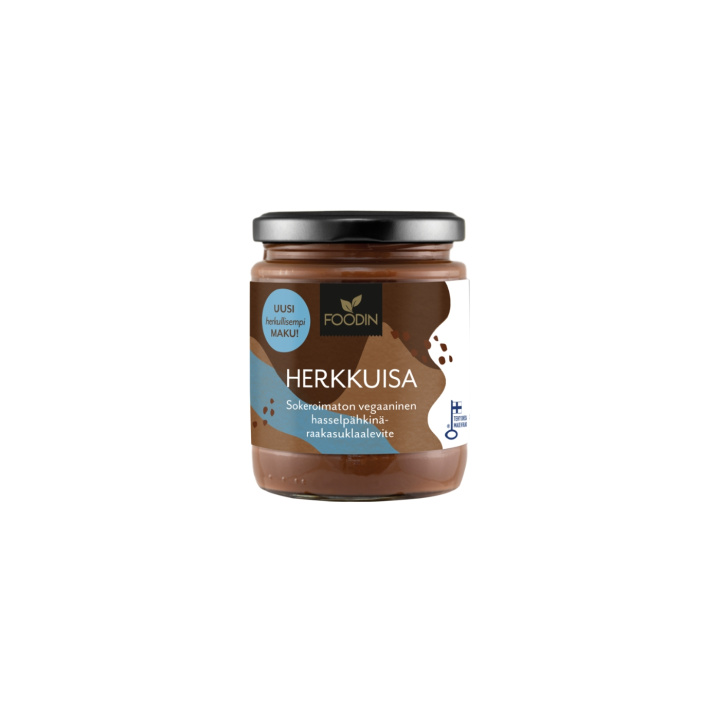 Herkkuisa Chokolade- & Hasselnøddesmør Sukkerfri 230g i gruppen Råvarer & Drikke / Spisekammer / Smør & Cremede Smørepålæg hos Rawfoodshop Scandinavia AB (6430051824579)