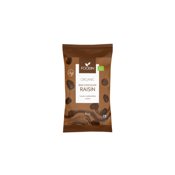 Rosiner i Råchokolade ØKO 80g i gruppen Råvarer & Drikke / Slik & Chokolade / Snacks hos Rawfoodshop Scandinavia AB (6430051824876)