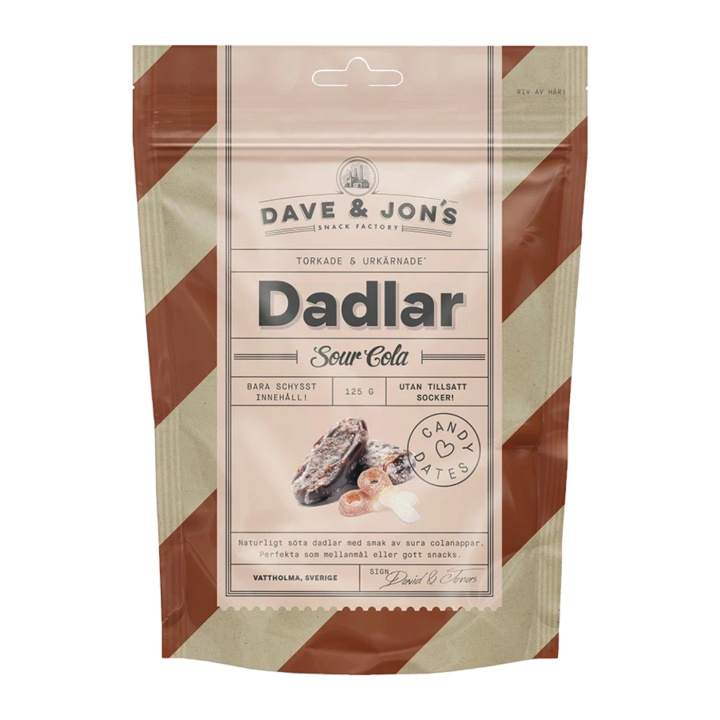 Dadler Sour Cola 125 g i gruppen Råvarer & Drikke / Frugt & Frugtpulver / Dadler hos Rawfoodshop Scandinavia AB (740-1)