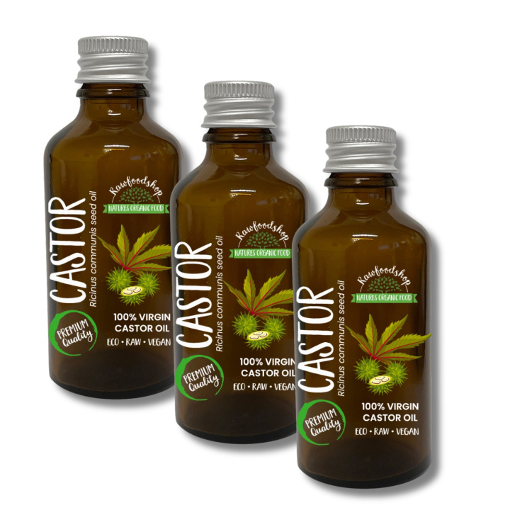 Ricinusolie koldpresset ØKO 50 ml x 3 pakker i gruppen Hud & Krop / Naturlig DIY / Vegetabilske Olier hos Rawfoodshop Scandinavia AB (7403201-SET3)