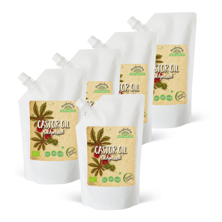 Ricinusolie koldpresset ØKO 500 ml x 5 pakker i gruppen Hud & Krop / Naturlig DIY / Vegetabilske Olier hos Rawfoodshop Scandinavia AB (7403204-SET5)