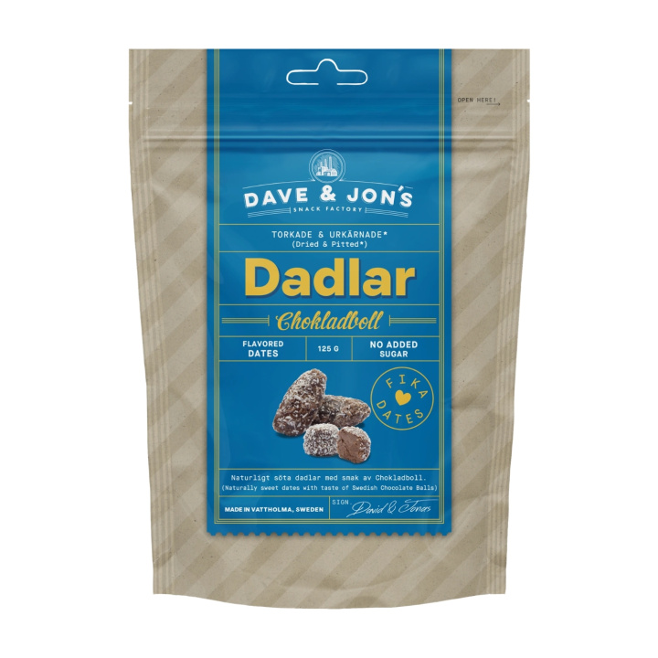Dadler Chokoladebold 125 g i gruppen Råvarer & Drikke / Frugt & Frugtpulver / Dadler hos Rawfoodshop Scandinavia AB (744)