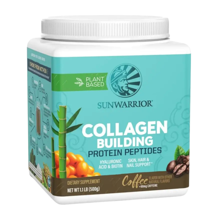 Sunwarrior Collagen Building Protein Peptides Kaffe 500 g i gruppen Kosttilskud / Proteiner & Aminosyrer / Kollagentilskud hos Rawfoodshop Scandinavia AB (75779)
