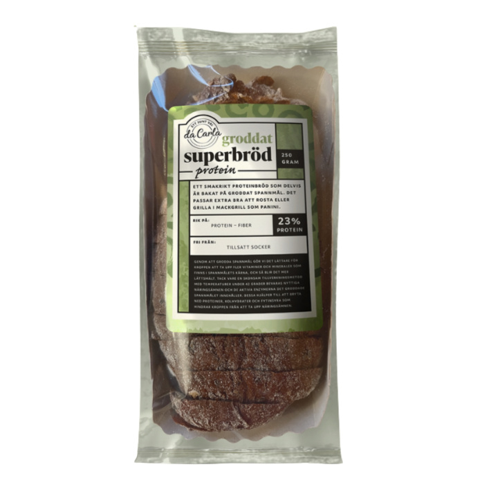 Spiret Superproteinbrød 250 g i gruppen Råvarer & Drikke / Spisekammer / Kager, kiks & brød hos Rawfoodshop Scandinavia AB (780S)
