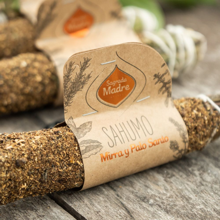 Sahumo Smudge Stick Myrra & Palo Santo 1 stk i gruppen Hjem & Sjæl / Stemning & duft / Røgelse hos Rawfoodshop Scandinavia AB (79-01)