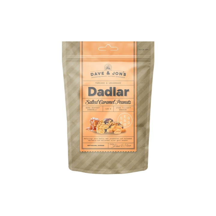 Dadler Salted Caramel Peanuts 125g i gruppen Råvarer & Drikke / Frugt & Frugtpulver / Dadler hos Rawfoodshop Scandinavia AB (800013545)