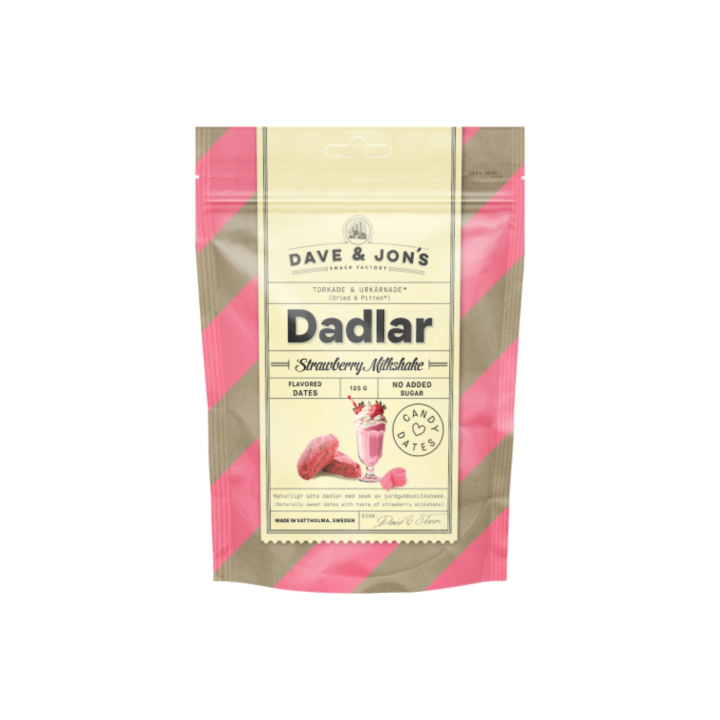 Dadler Strawberry Milkshake 125g i gruppen Råvarer & Drikke / Frugt & Frugtpulver / Dadler hos Rawfoodshop Scandinavia AB (800014948)