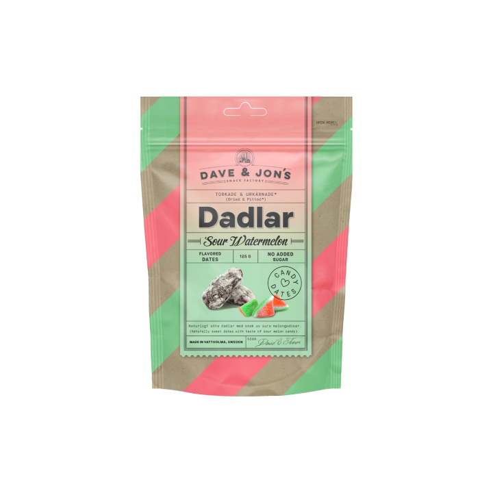 Dadler Sour Watermelon 125g i gruppen Råvarer & Drikke / Frugt & Frugtpulver / Dadler hos Rawfoodshop Scandinavia AB (800014949)
