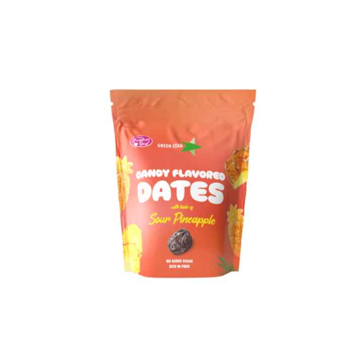 Dadler Sour Pineapple 90g i gruppen Råvarer & Drikke / Frugt & Frugtpulver / Dadler hos Rawfoodshop Scandinavia AB (800015337)