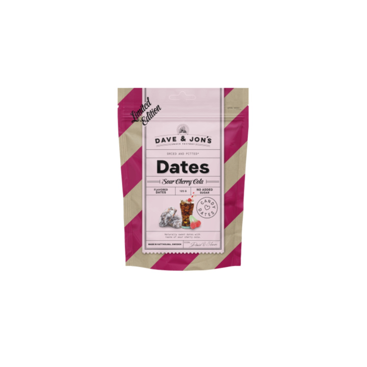 Dadler Sour Cherry Cola 125g i gruppen Råvarer & Drikke / Frugt & Frugtpulver / Dadler hos Rawfoodshop Scandinavia AB (800015585)