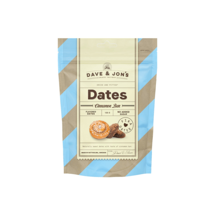 Dadler Cinnamon Bun 125g i gruppen Råvarer & Drikke / Frugt & Frugtpulver / Dadler hos Rawfoodshop Scandinavia AB (800015944)