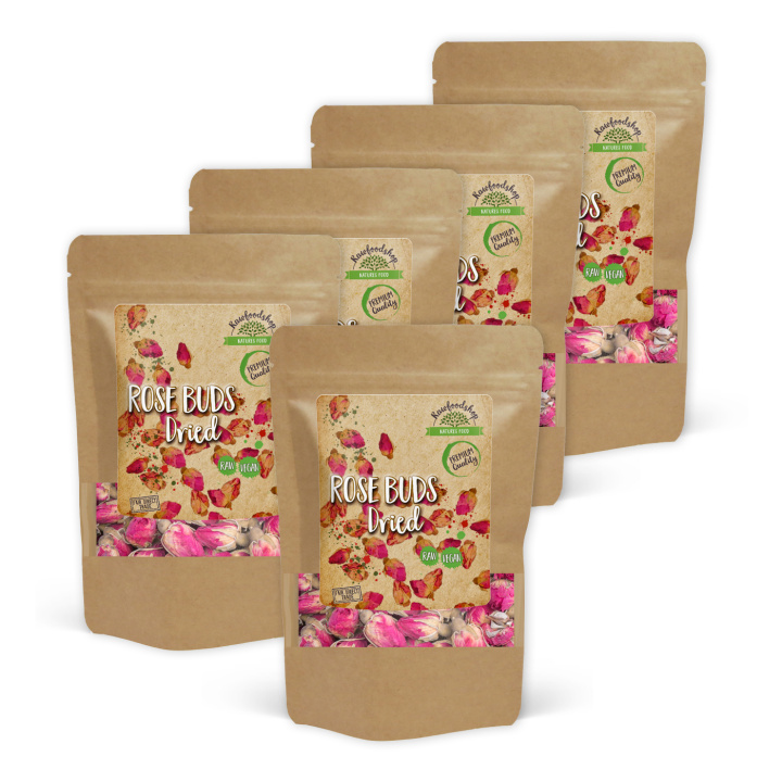 Rosenknopper Tørrede 125g x 5 pakker i gruppen Råvarer & Drikke / Bagning / Spiselige blomster hos Rawfoodshop Scandinavia AB (82432125-SET5)