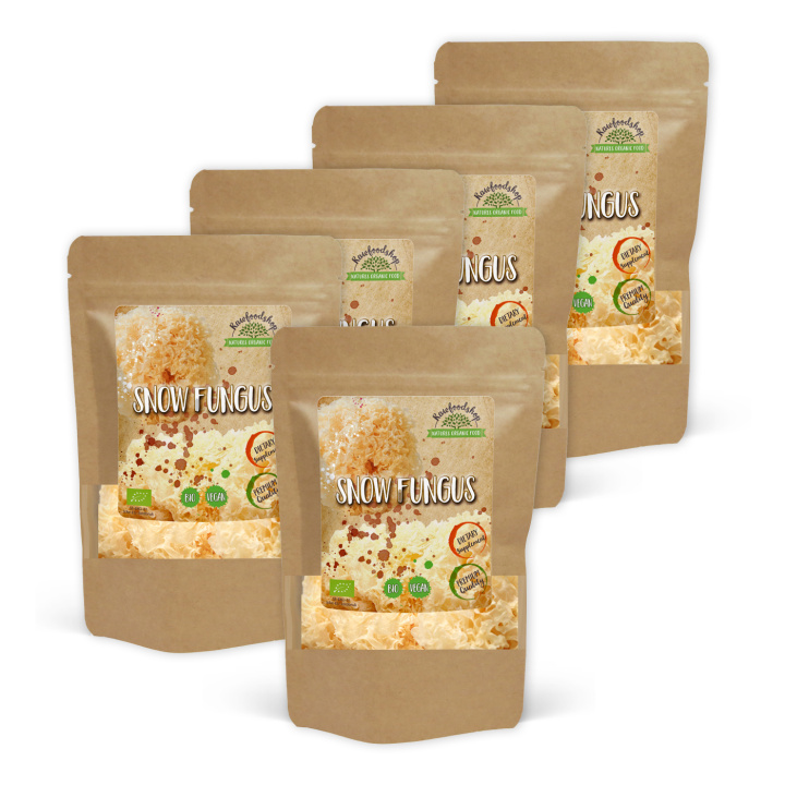 Snow Fungus Hel ØKO 125g x 5 pakker i gruppen Kosttilskud / Urter & Planter / Svampe hos Rawfoodshop Scandinavia AB (82433125-SET5)