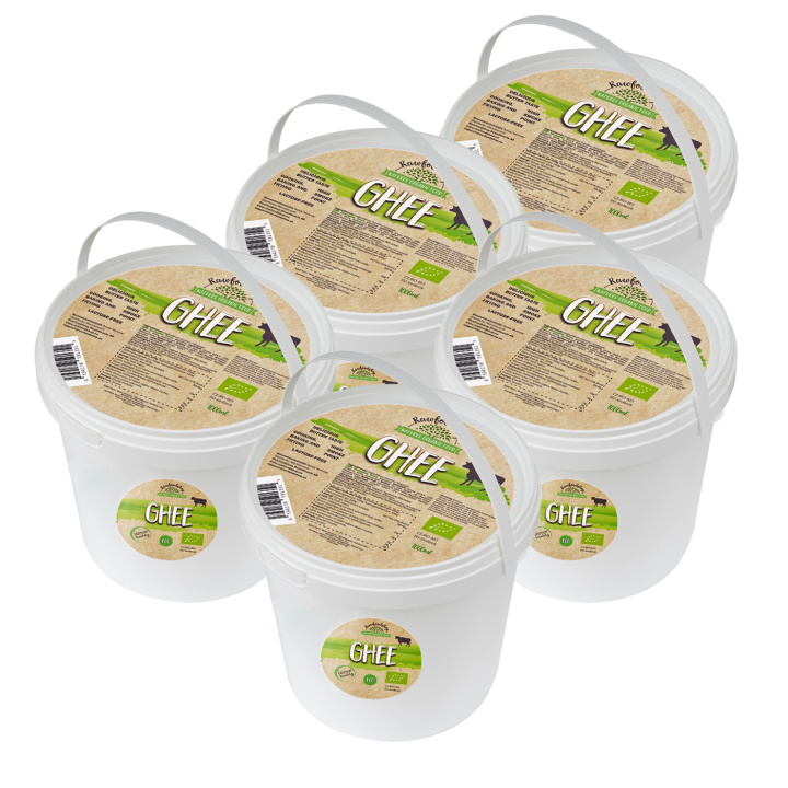 Ghee ØKO 1000 ml x 5 dåser i gruppen Råvarer & Drikke / Spisekammer / Smør & Cremede Smørepålæg hos Rawfoodshop Scandinavia AB (8591351-SET5)