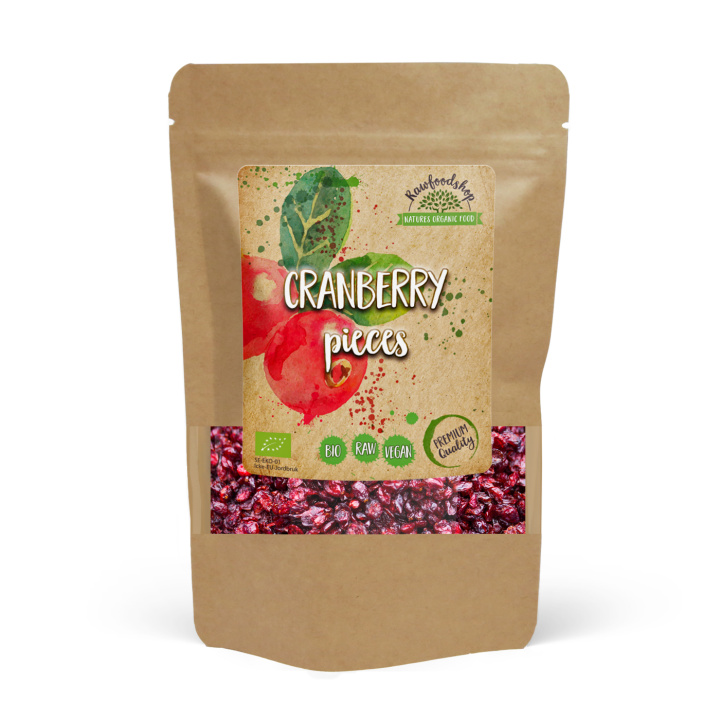 Tranebær i stykker ØKO 1kg i gruppen Råvarer & Drikke / Frugt & Frugtpulver / Tyttebær hos Rawfoodshop Scandinavia AB (913-1000)