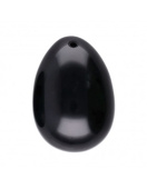 Yoni æg Obsidian  med huller 1 stk