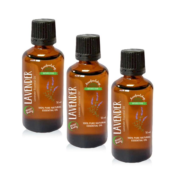 Lavendel Æterisk Olie 50ml x 3 flasker i gruppen OUTLET 20-80% / Hud & Krop 20-50% / Hud & Krop 40% hos Rawfoodshop Scandinavia AB (9608-1-SET3)