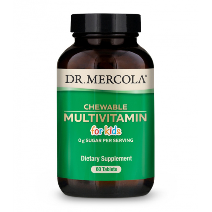 Dr. Mercola Tyggetabletter Multivitamin Barn 60tbl i gruppen Kosttilskud / Anvendelsesområde / Børn hos Rawfoodshop Scandinavia AB (962)