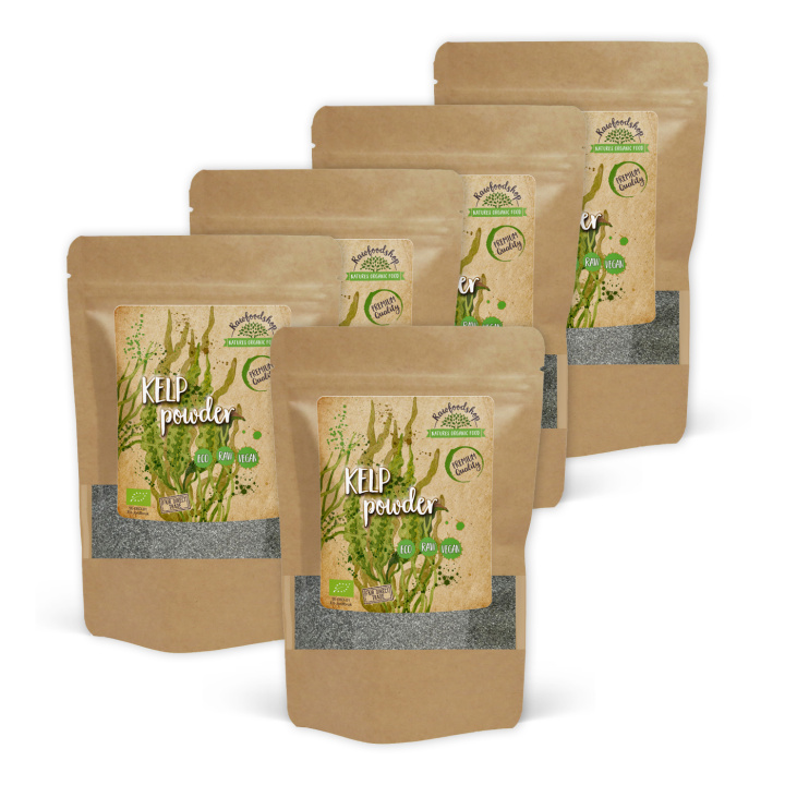 Kelp Pulver ØKO 125g x 5 pakker i gruppen Råvarer & Drikke / Helsekost / Alger & Tang hos Rawfoodshop Scandinavia AB (A1003-SET5)