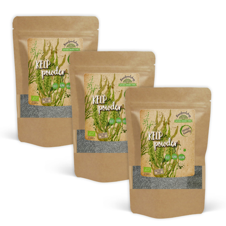 Kelp Pulver ØKO 250g x 3 pakker i gruppen Råvarer & Drikke / Helsekost / Alger & Tang hos Rawfoodshop Scandinavia AB (A1003250-SET3)