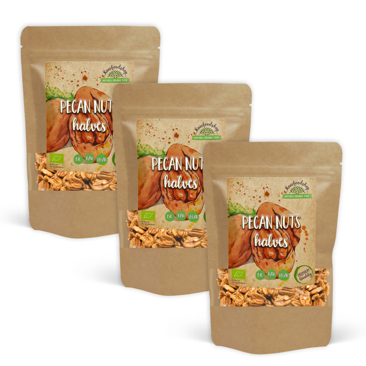 Pekannødder Premium RAW ØKO 250g x 3 pakker i gruppen Råvarer & Drikke / Nødder / Pekannødder hos Rawfoodshop Scandinavia AB (A1005-SET3)