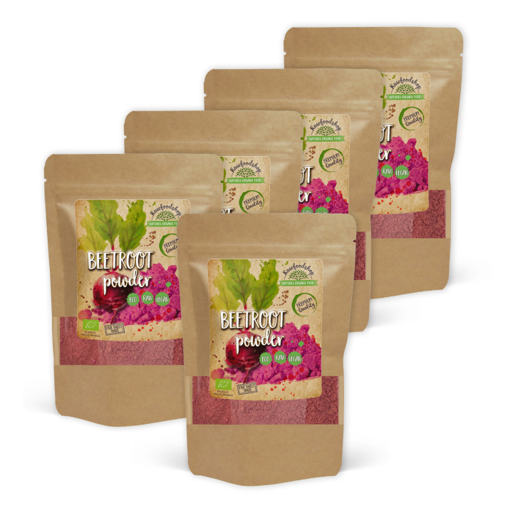 Rødbede Pulver ØKO 125g x 5 pakker i gruppen Råvarer & Drikke / Helsekost / Grønne Pulvere hos Rawfoodshop Scandinavia AB (AB026-SET5)