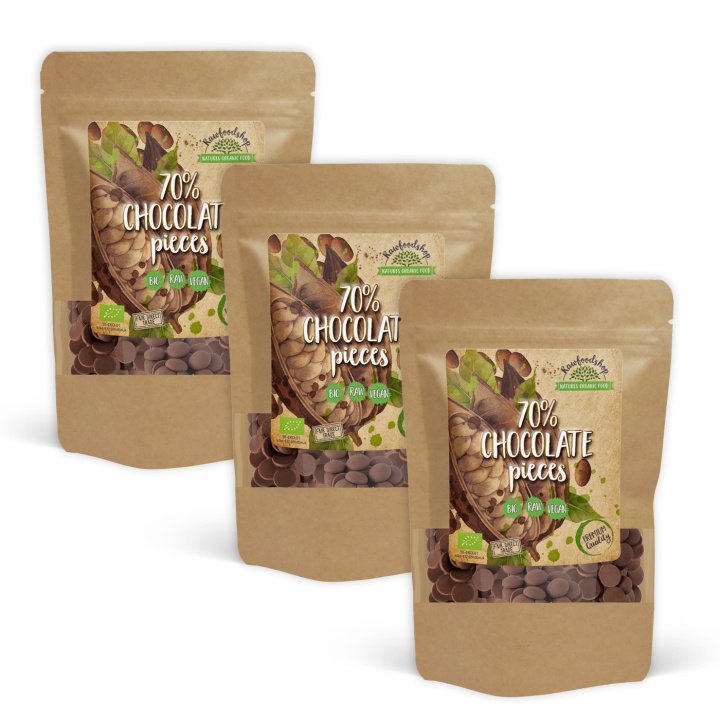 Chokoladeknapper fra Peru 70% ØKO 100g x 3 pakker i gruppen Råvarer & Drikke / Bagning / Kakaoprodukter hos Rawfoodshop Scandinavia AB (AB042-SET3)