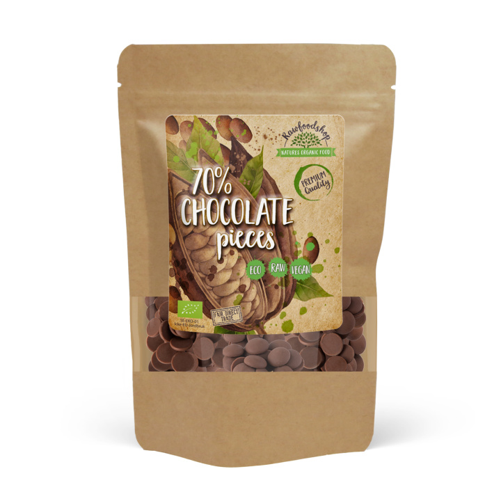 Chokoladeknapper fra Peru 70% ØKO 500g i gruppen Råvarer & Drikke / Bagning / Kakaoprodukter hos Rawfoodshop Scandinavia AB (AB0421500)