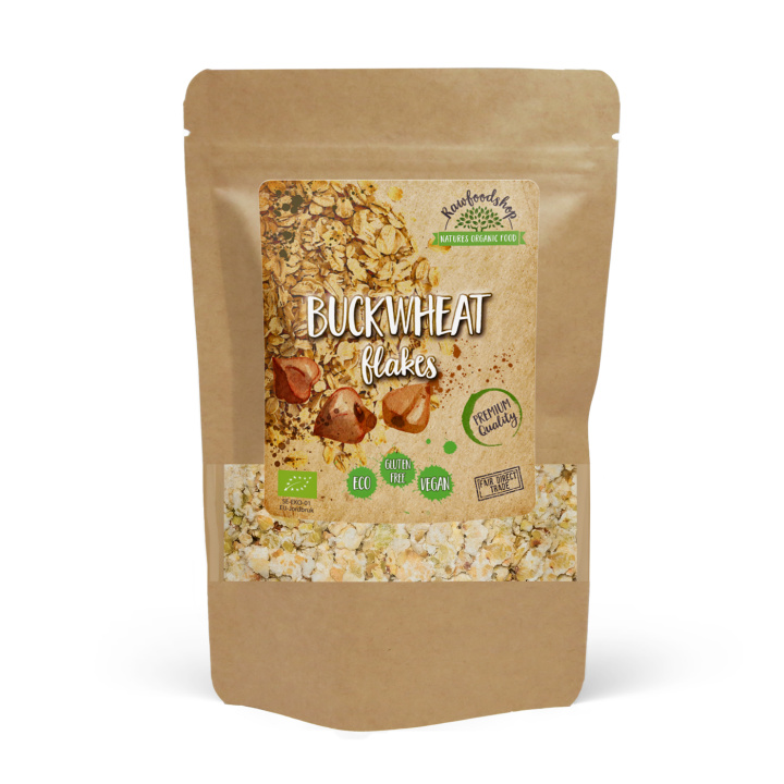 Boghvedeflager ØKO 500g i gruppen Råvarer & Drikke / Bagning / Gryn & Flager hos Rawfoodshop Scandinavia AB (AB044)