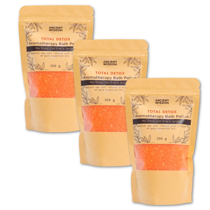 Badesalt Total Detox 350g x 3 pakker i gruppen Hud & Krop / Bad & Spa / Badesalt hos Rawfoodshop Scandinavia AB (ABPCUL02-SET3)