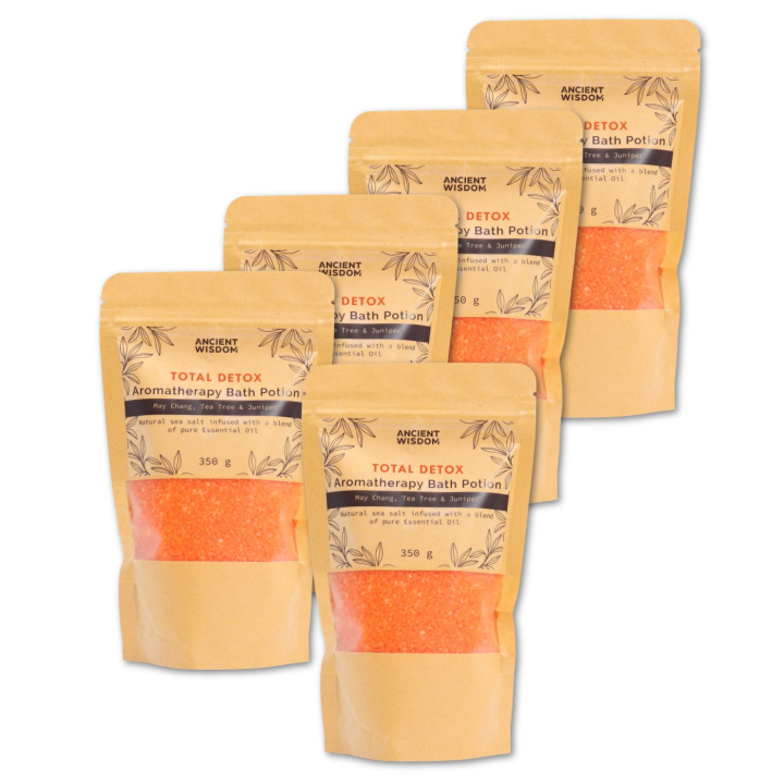 Badesalt Total Detox 350g x 5 pakker i gruppen Hud & Krop / Bad & Spa / Badesalt hos Rawfoodshop Scandinavia AB (ABPCUL02-SET5)