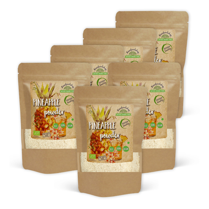 Ananaspulver ØKO 100g x 6 pakker i gruppen Råvarer & Drikke / Frugt & Frugtpulver / Ananas hos Rawfoodshop Scandinavia AB (ANP10-SET)
