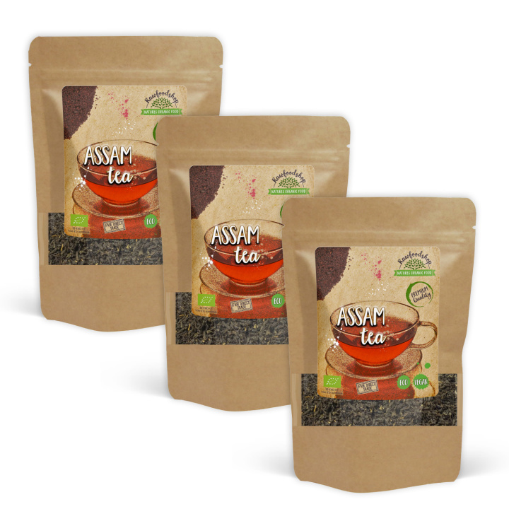 Assam Te ØKO 100g x 3 pakker i gruppen Råvarer & Drikke / Drikkevarer / Te hos Rawfoodshop Scandinavia AB (AST10-SET3)