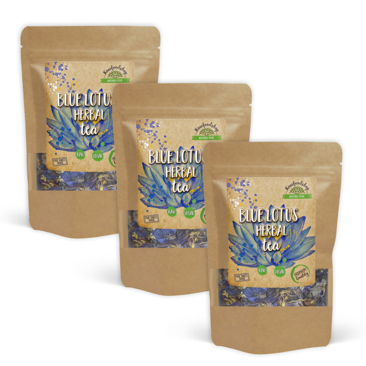Blå Lotus Urtete 30g x 3 pakker i gruppen Råvarer & Drikke / Drikkevarer / Te hos Rawfoodshop Scandinavia AB (AYAM08-SET3)