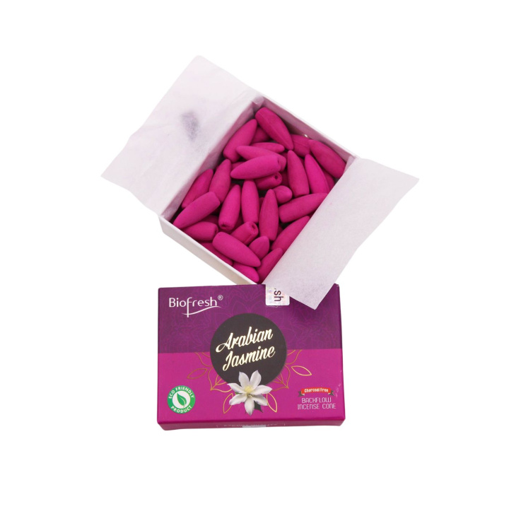 Røgelseskegler Arabisk Jasmin 40 stk i gruppen Hjem & Sjæl / Stemning & duft / Røgelse hos Rawfoodshop Scandinavia AB (BFBF-02)