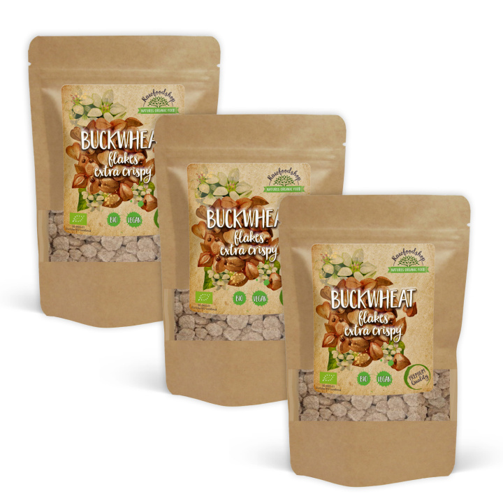Boghvedeflakes Sprøde ØKO 200g x 3 pakker i gruppen Råvarer & Drikke / Bagning / Gryn & Flager hos Rawfoodshop Scandinavia AB (BFK20-SET3)