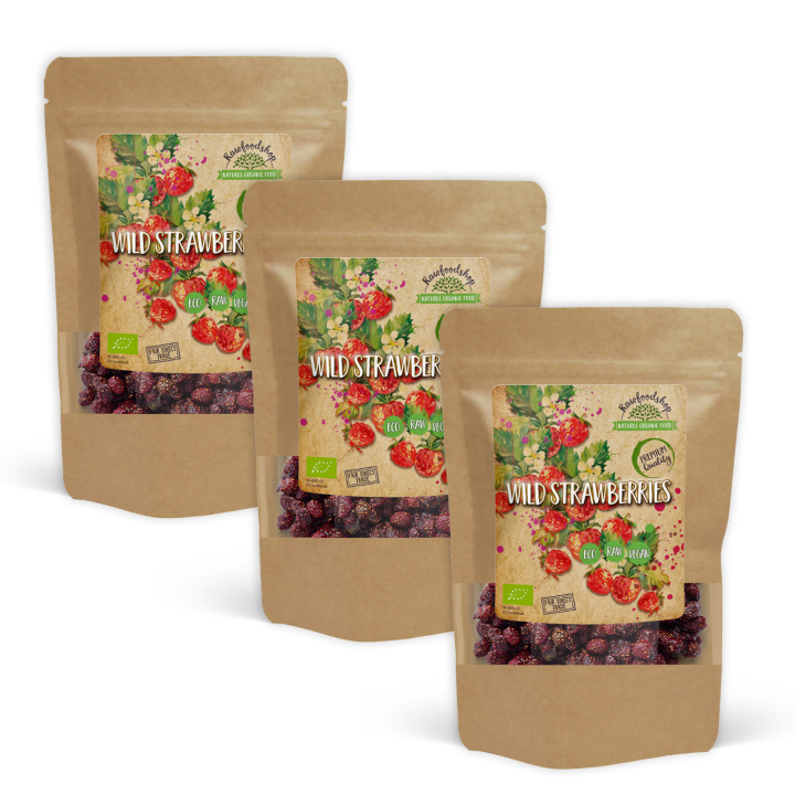 Vilde Jordbær ØKO 100g x 3 pakker i gruppen Råvarer & Drikke / Frugt & Frugtpulver / Anden Frugt og Bær hos Rawfoodshop Scandinavia AB (BIOFR1010010-SET3)