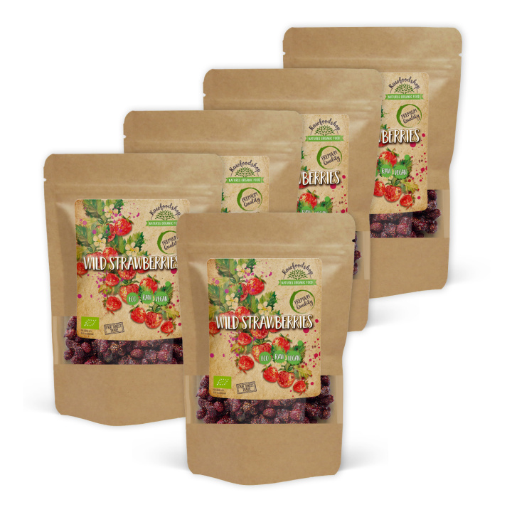 Vilde Jordbær ØKO 100g x 5 pakker i gruppen Råvarer & Drikke / Frugt & Frugtpulver / Anden Frugt og Bær hos Rawfoodshop Scandinavia AB (BIOFR1010010-SET5)