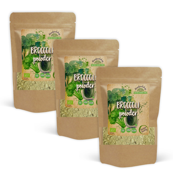 Broccoli Pulver ØKO 125g x 3 pakker i gruppen Råvarer & Drikke / Helsekost / Grønne Pulvere hos Rawfoodshop Scandinavia AB (BKP125-SET3)