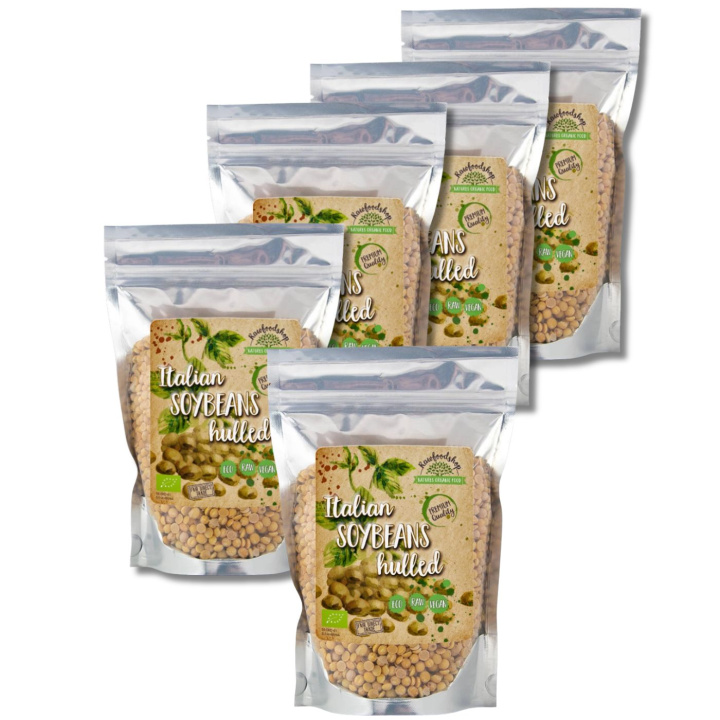Sojabønner Afskallede ØKO 1kg x 5 pakker i gruppen Råvarer & Drikke / Spisekammer / Bælgfrugter / Bønner hos Rawfoodshop Scandinavia AB (BON51-SET5)