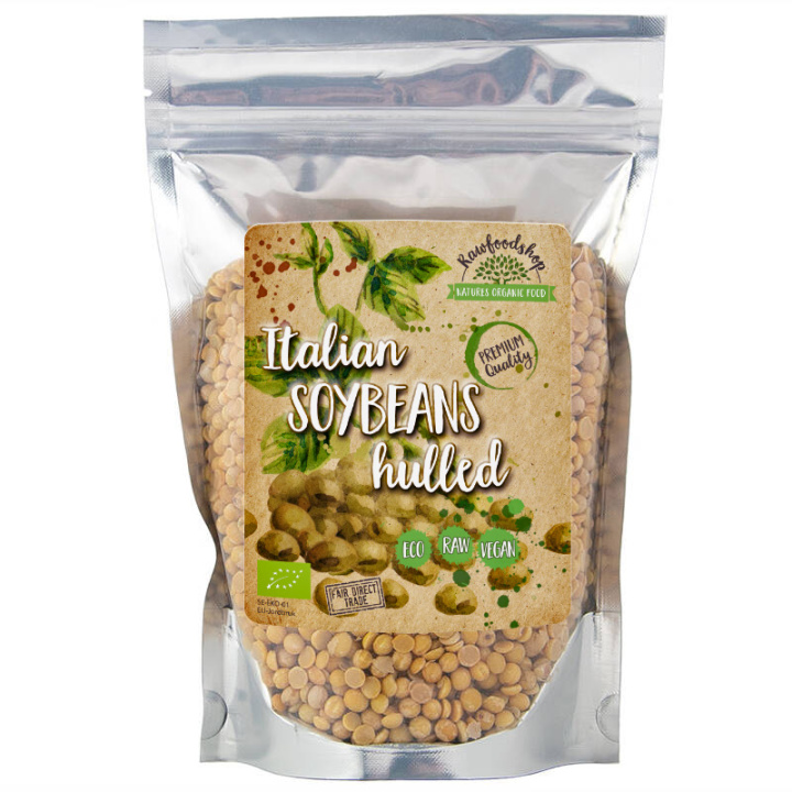Sojabønner Afskallede ØKO 1kg i gruppen Råvarer & Drikke / Spisekammer / Bælgfrugter / Bønner hos Rawfoodshop Scandinavia AB (BON51)
