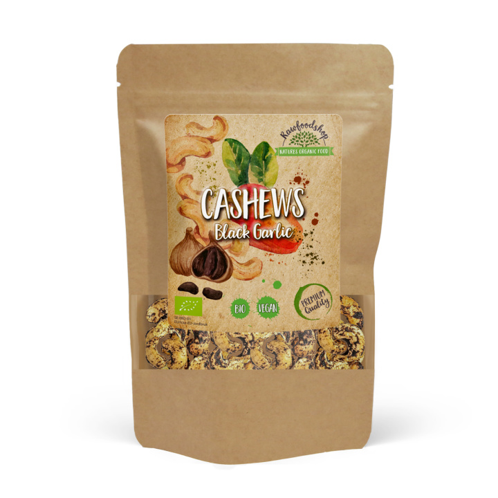 Cashewnødder Sort Hvidløg ØKO 200g i gruppen Råvarer & Drikke / Nødder / Cashewnødder hos Rawfoodshop Scandinavia AB (CAJAIL5-200)