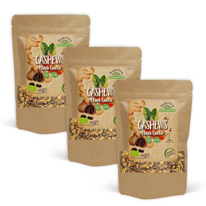 Cashewnødder Sort Hvidløg ØKO 200g x 3 pakker i gruppen Råvarer & Drikke / Nødder / Cashewnødder hos Rawfoodshop Scandinavia AB (CAJAIL5200-SET3)