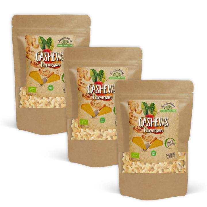 Cashewnødder Parmesan ØKO 200g x 3 pakker i gruppen Råvarer & Drikke / Nødder / Cashewnødder hos Rawfoodshop Scandinavia AB (CAJPARM5200-SET3)
