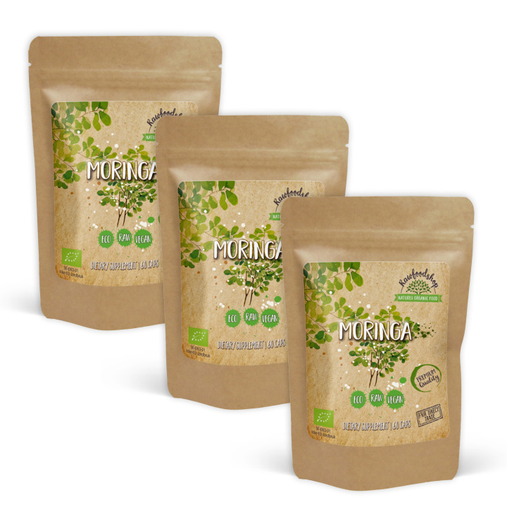 Moringa ØKO 500mg 60 kapsler x 3 pakker i gruppen Kosttilskud / Urter & Planter / Urter hos Rawfoodshop Scandinavia AB (CAPMOR60-SET3)