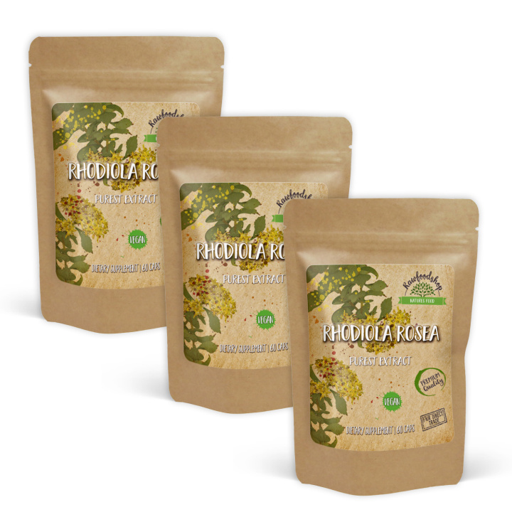 Rhodiola Rosea Extract 500mg 60 kapsler x 3 pakker i gruppen Kosttilskud / Urter & Planter / Urter hos Rawfoodshop Scandinavia AB (CAPRHO60-SET3)