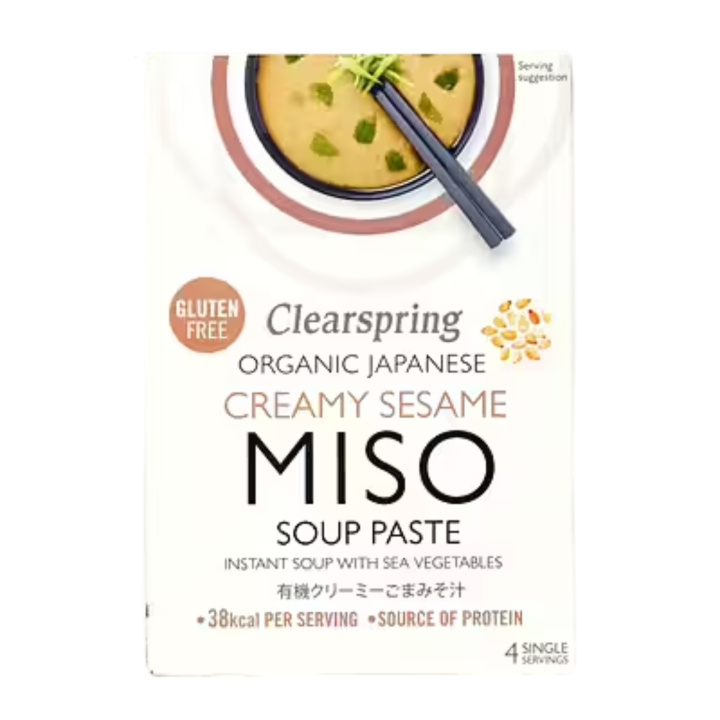 Misosuppe Creamy Sesame ØKO 4x15g i gruppen Råvarer & Drikke / Spisekammer / Bouillon & Miso hos Rawfoodshop Scandinavia AB (CG001201)